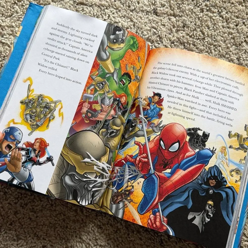5 Minute Marvel Superhero Stories / Children's + Kids Book (Spider-Man Hulk)